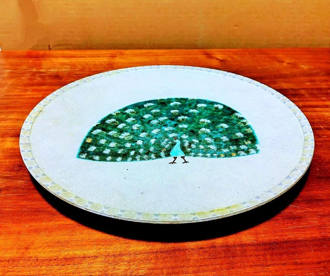 色絵金銀彩孔雀文平皿 👘 (井戸川豊) 同様