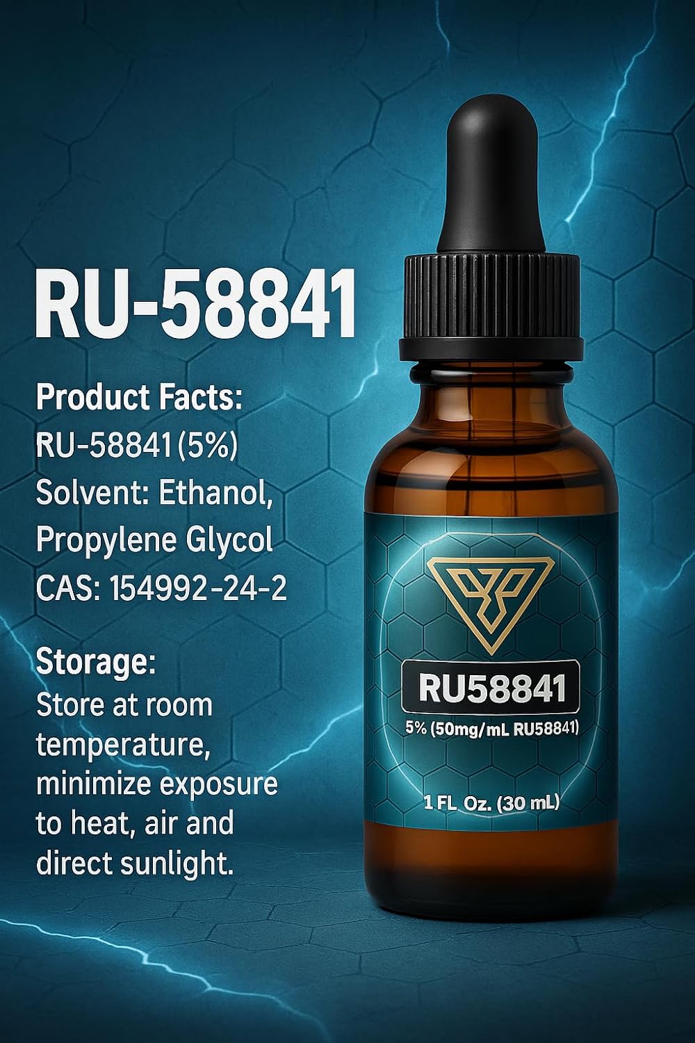 Vantanex RU58841 5%(50mg/mL) 1 Fl. Oz, Clear