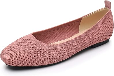 VenusCelia Womens Flexible Knit Flat Shoe