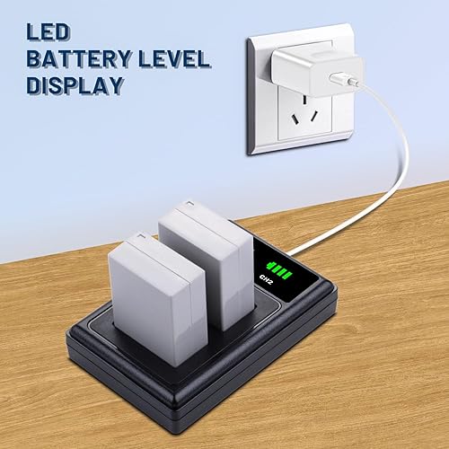 Miniatura 6 de Paquete de 2 baterías de repuesto NB-7L con cargador para Canon PowerShot G10 G11 G12 SX30 es cámara digital 1600mAh 7.4V