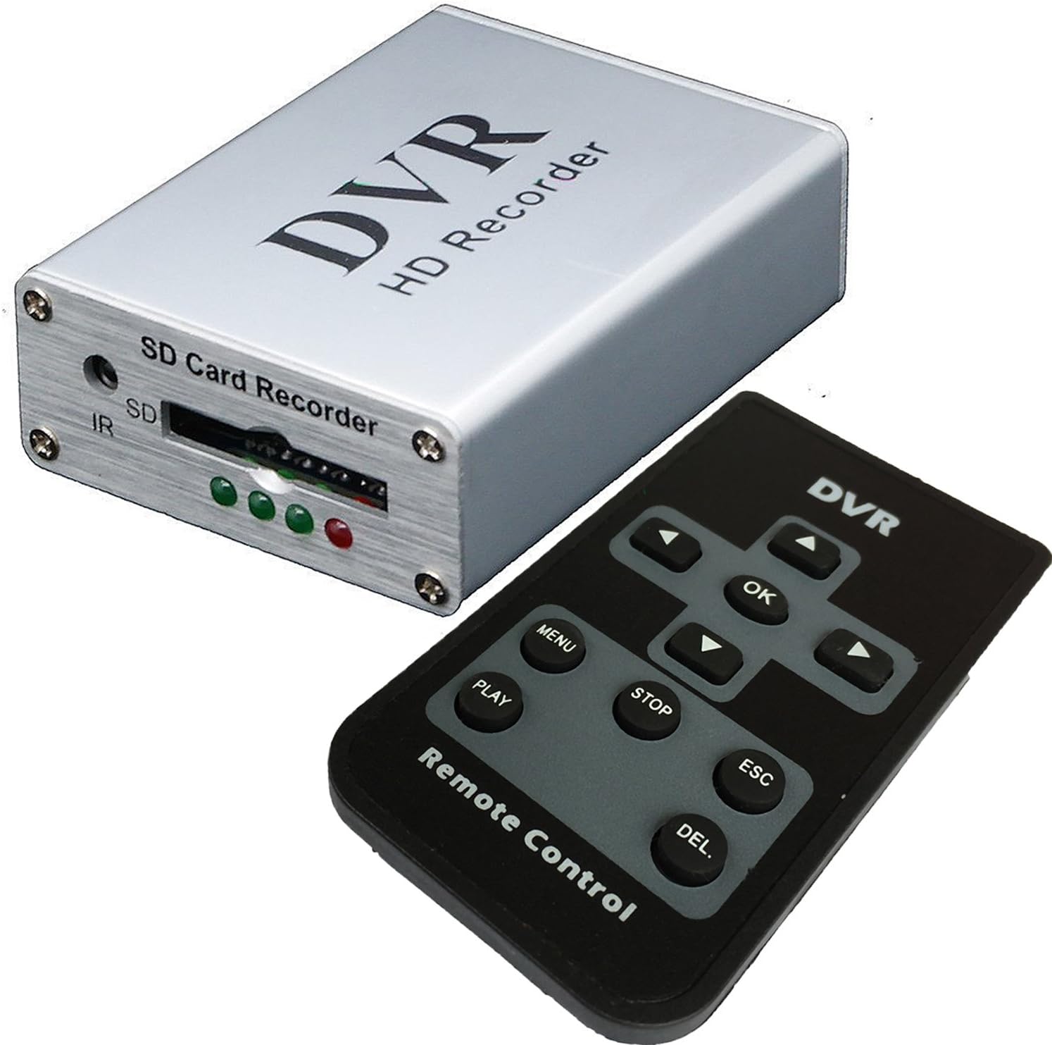 Car Security Mini DVR Support 32G SD Card HD Camera Video Recorder for FPV and Vehicle D1 MPEG-4 Video 1 CH (Silver)
