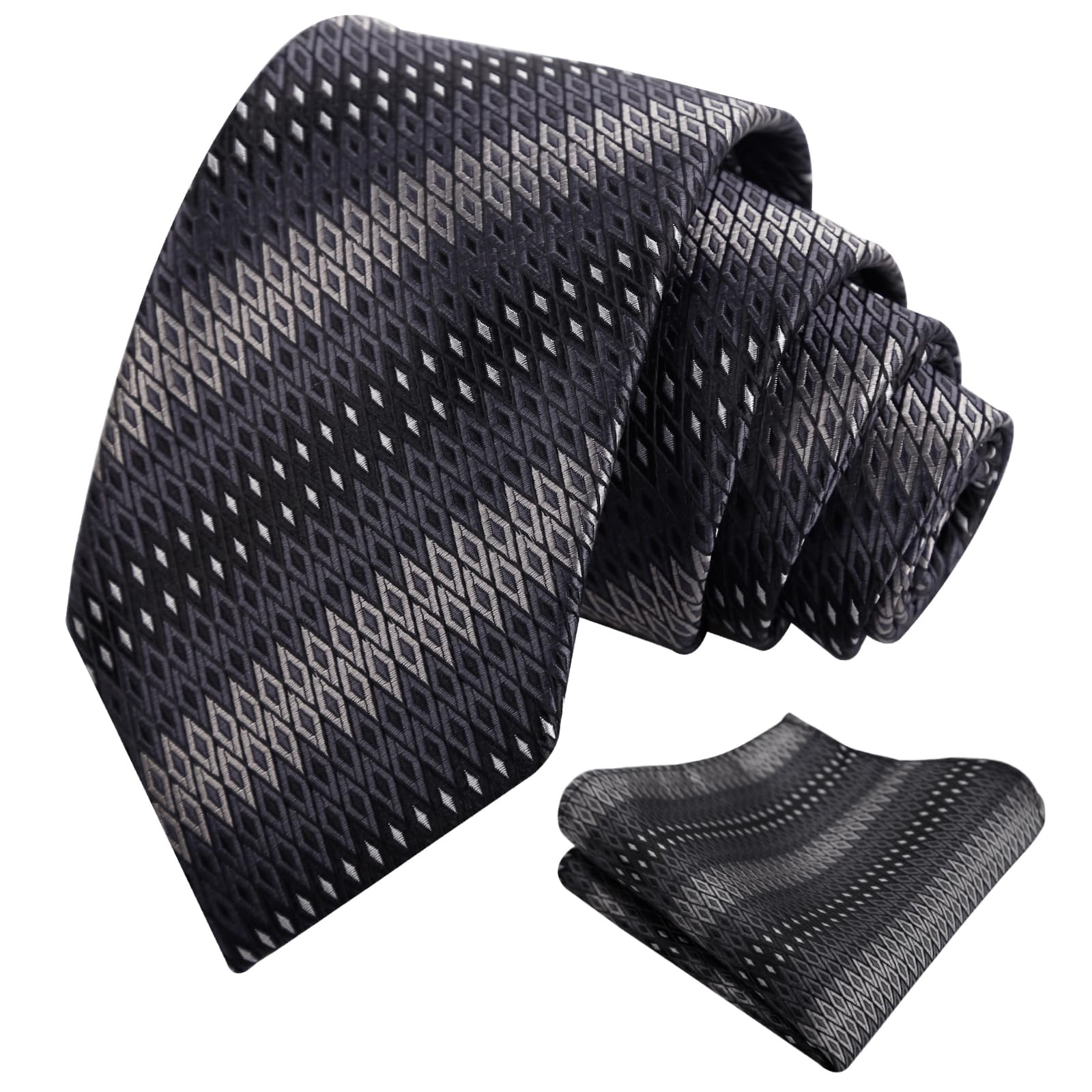 Alizeal Mens 3.15'' Gradient Novelty Tie Set with Pocket Square