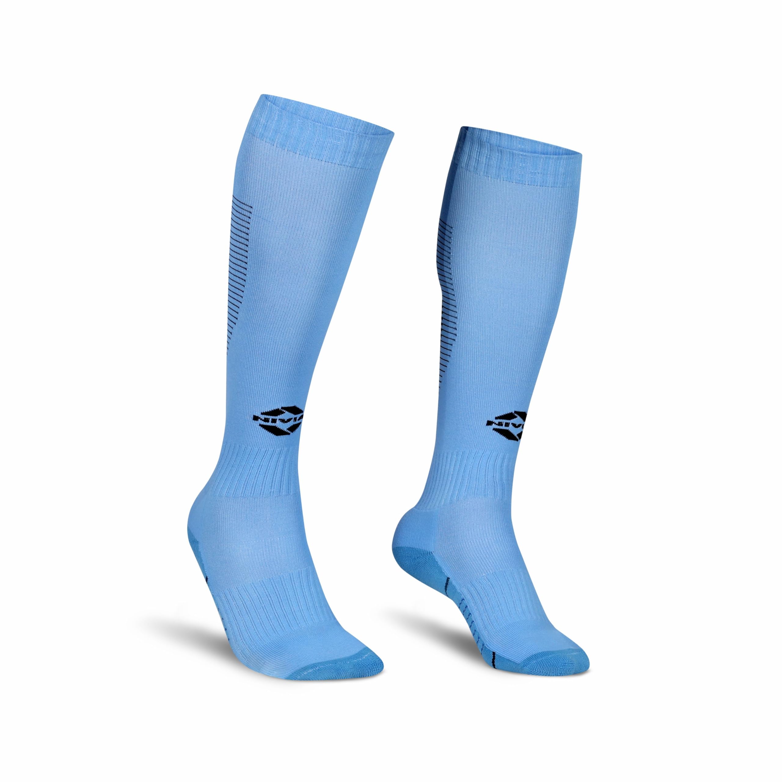 Nivia Rabona Football Super Stockings for Men & Women, Knee Length Stockings, Football Socks, Soccer Socks (Sky Blue) Size - M-picture-23