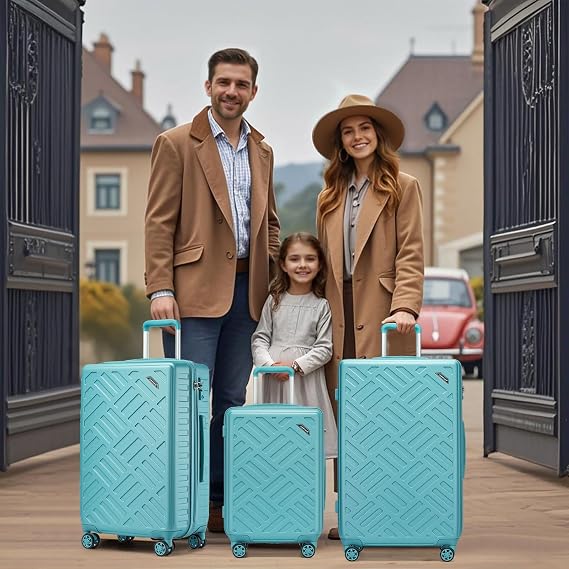 Medium Size Suitcase 24 inch Lightweight Luggage 20Kg ABS+PC Hard Shell Suitcase with TSA Lock Spinner Wheels