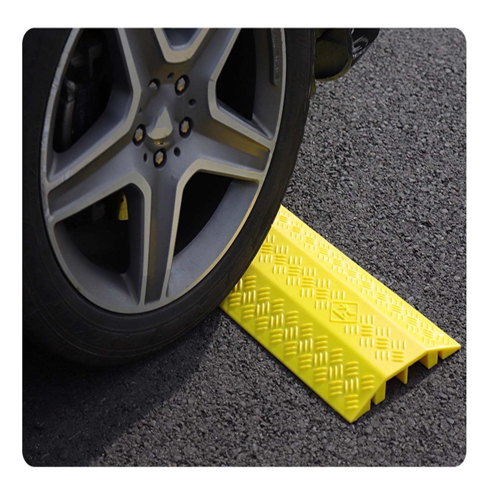 Rampa Auto 2 Canali 3 Tonnellate di capacità Protezione Cavi, Canaletta per Cavi Elettrici, Canalina Passacavi, Copertura Cavi Pavimento per Cavi/Tubi Flessibili/tubazioni