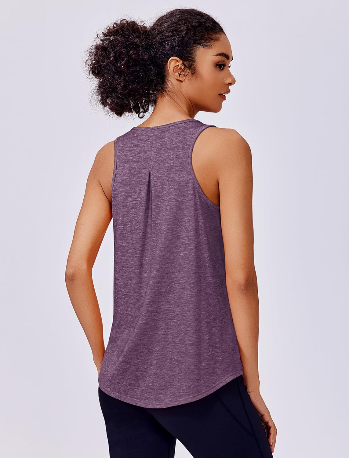 PINSPARK Workout Tops for Women Racerback Tank Top Pack Sleeveless Athletic Running Tops Loose Gym Shirt Quick Dry Yoga Tank - Image 3