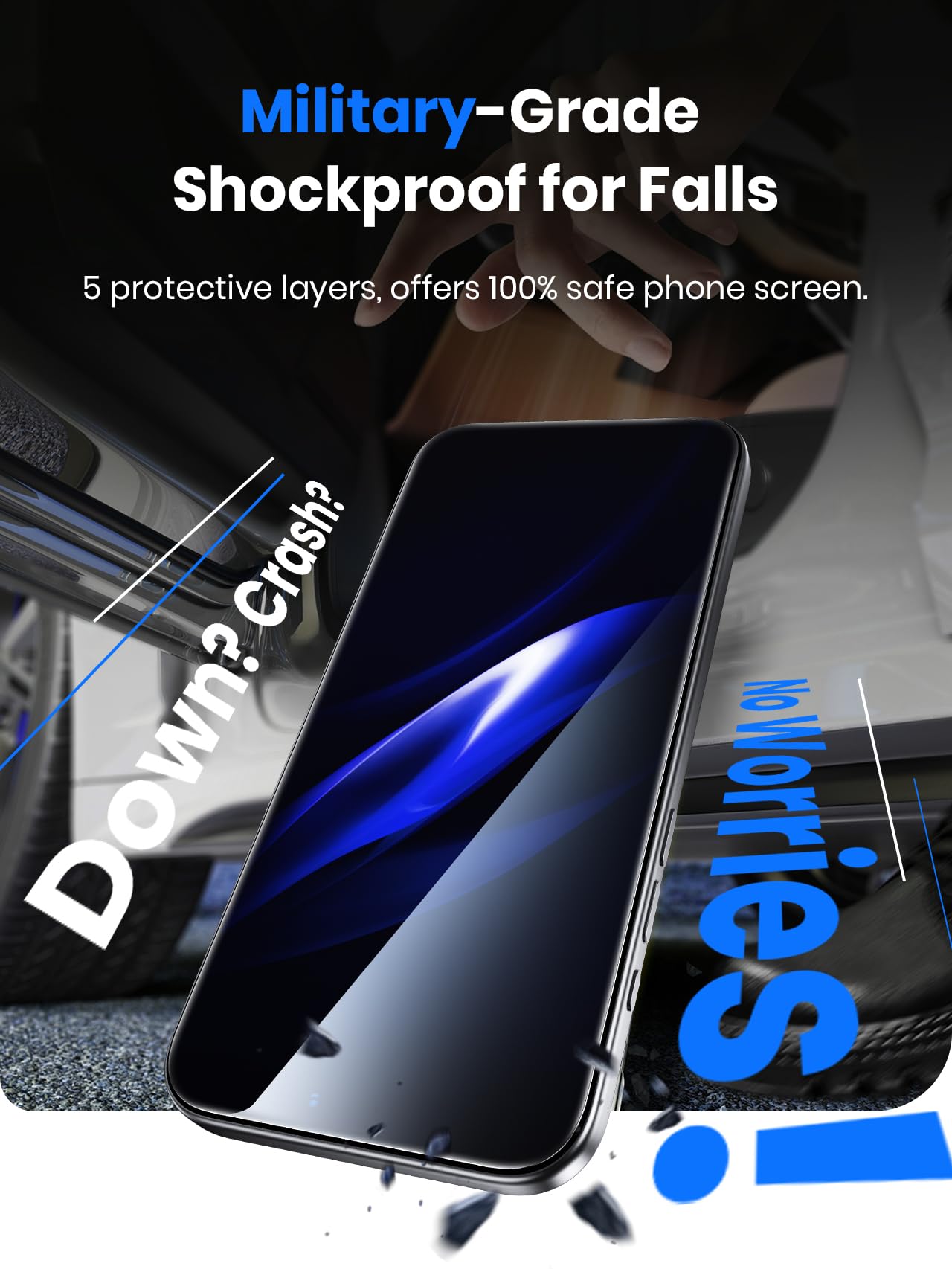 Hoerrye Pellicola protettiva in vetro temperato per iPhone 17 Pro max – [HD trasparente, facile installazione] Custodia in vetro temperato 9H durezza infrangibile, anti-impronte, senza bolle, 2