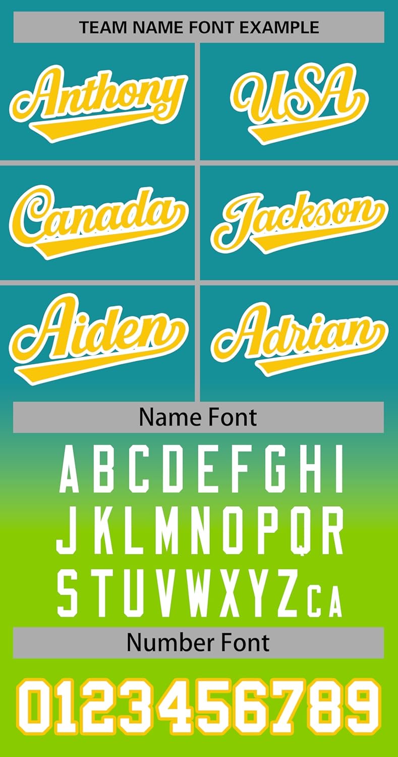 KXK Custom Fashion Gradient Baseball Jersey Button Down Shirt Personalized Team Name Number for Men Women Youth - Image 5