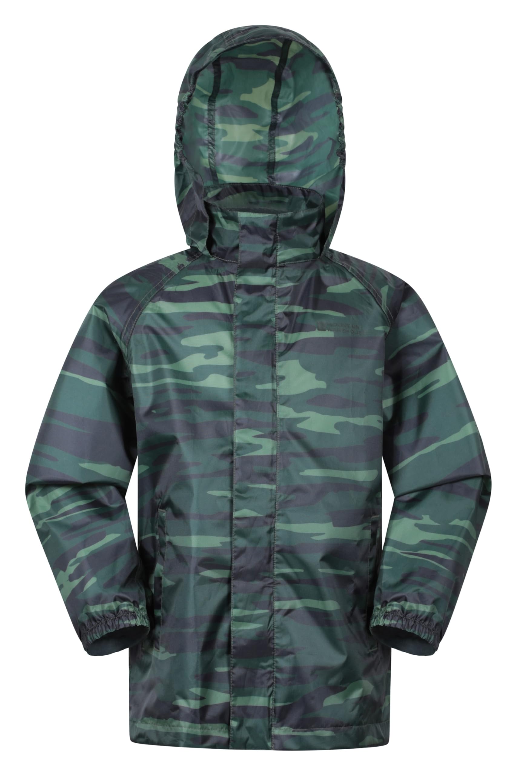 Printed Kids Waterproof Pakka Jacket - Green