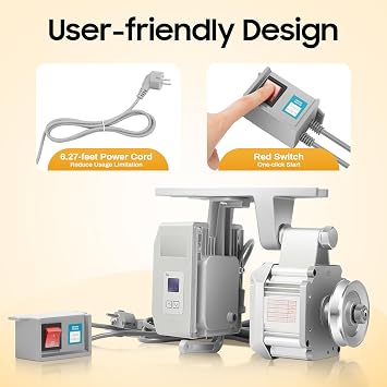 550W Sewing Machine Motor, 200-6000 RPM Heavy Duty Garment Sewing Machines Industrial Sewing Machine Motor, for Home Textiles, Industrial Manufacturing