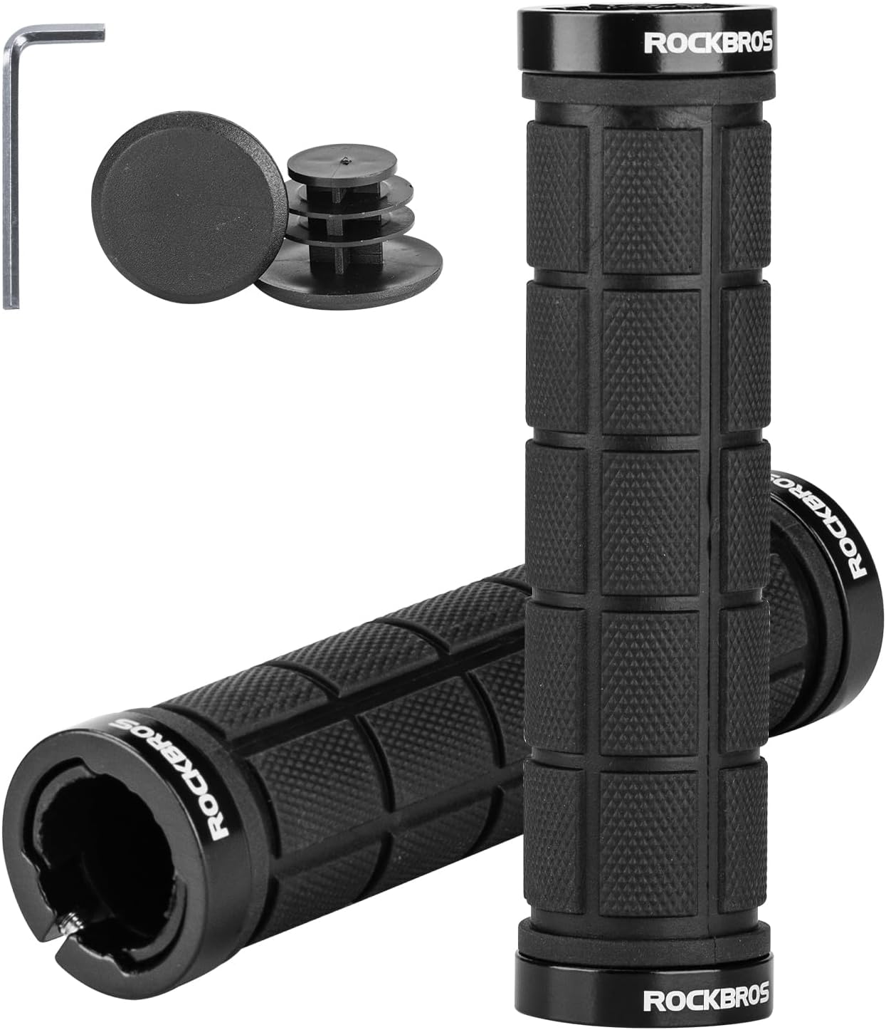 Bike Handlebar Grips Bike Grips Double Lock On Comfortable Bicycle Handlebar Grips Anti-Slip for Mountain Bike BMX Bike Scooter Beach Cruiser, Folding Bike