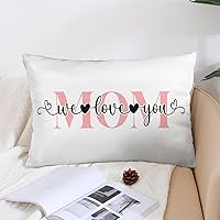 Vista 14 de Generic Funda de almohada personalizada para mamá con nombres personalizados de los niños, funda de almohada de 12 x 20 pulgadas, funda de almohada
