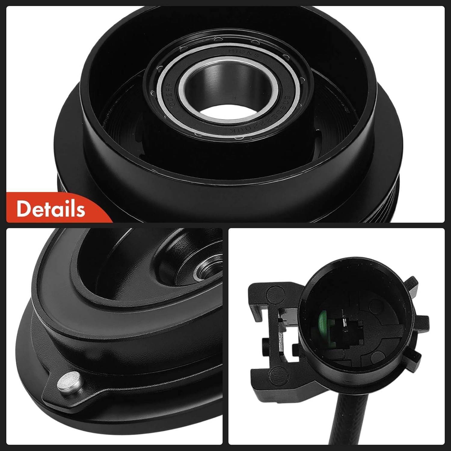 A-Premium Air Conditioner AC Compressor Clutch Kit Compatible with Kia Rio Rio5 2006-2011