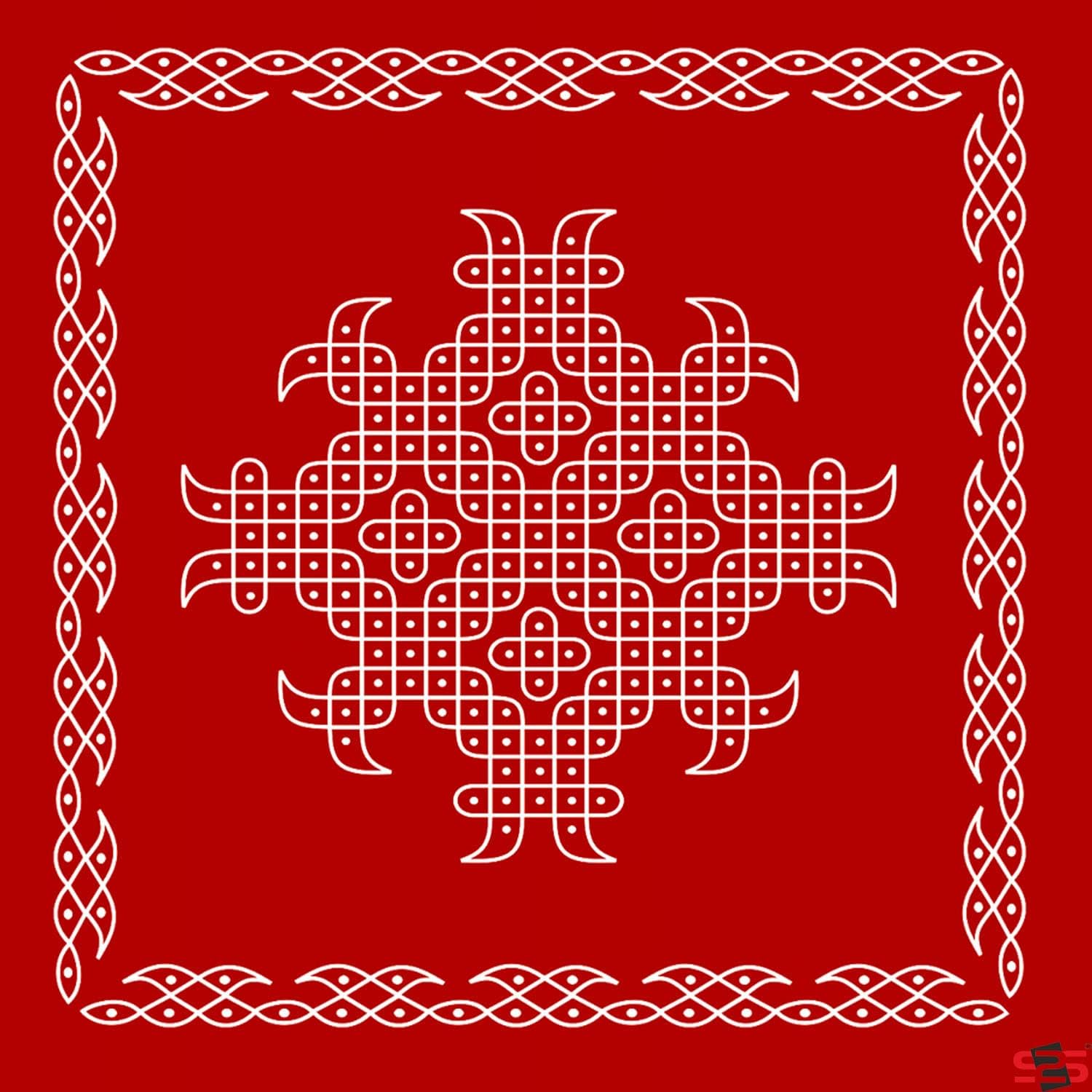 S2S Fabric Backdrop Cloth for Pooja Decoration Traditional, Background Decoration Cloth for Pooja Background Curtain Cloth for Festival Fabric 5 Feet Height & 5 Feet Width (MARUN MUGGU 5X5)-image-14