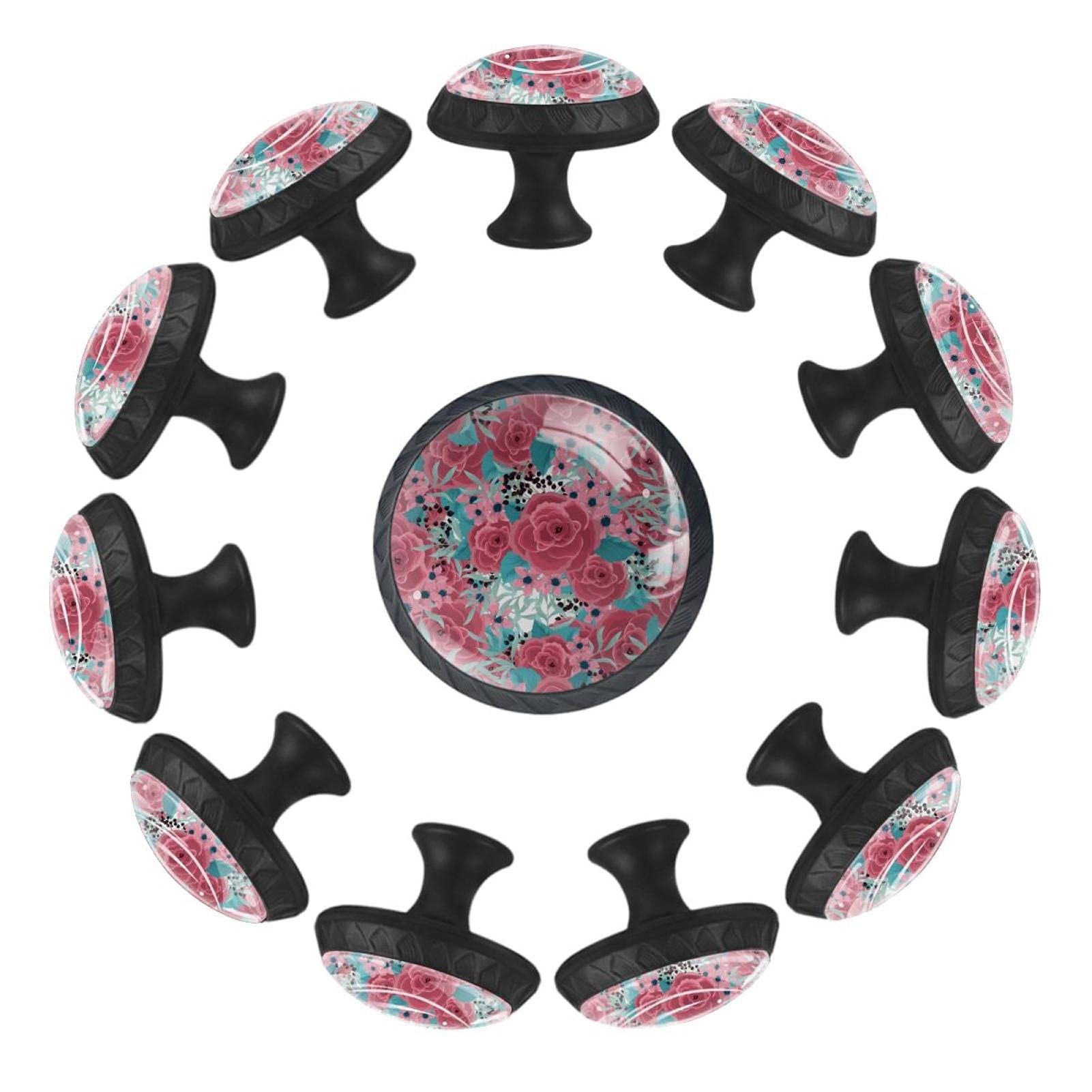 Boutons de tiroir rose 35 mm pour la décoration d'une crèche et salle de jeux