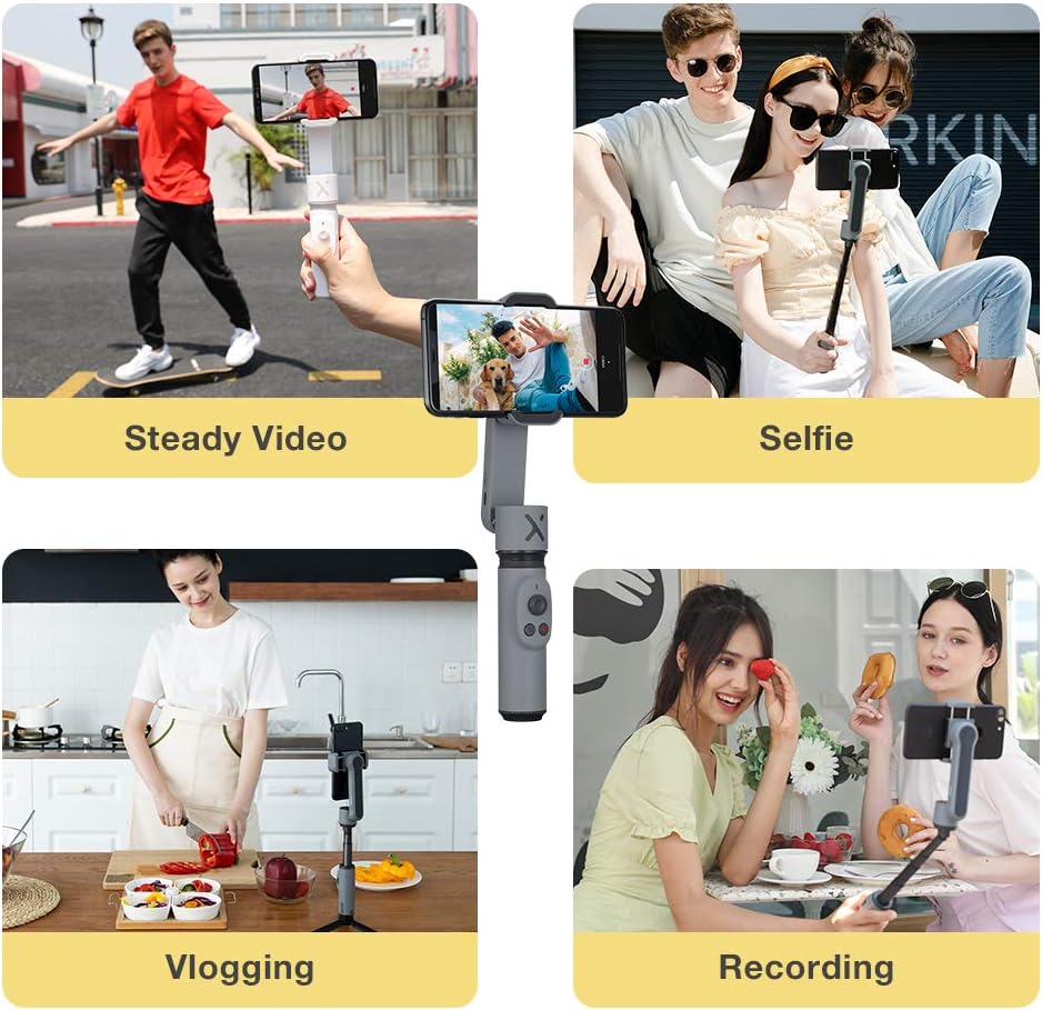 Gadgetoo Zhiyun Smooth X Foldable Smartphone Gimbal Handheld Stabilizer Portable Palm Size Selfie Stick