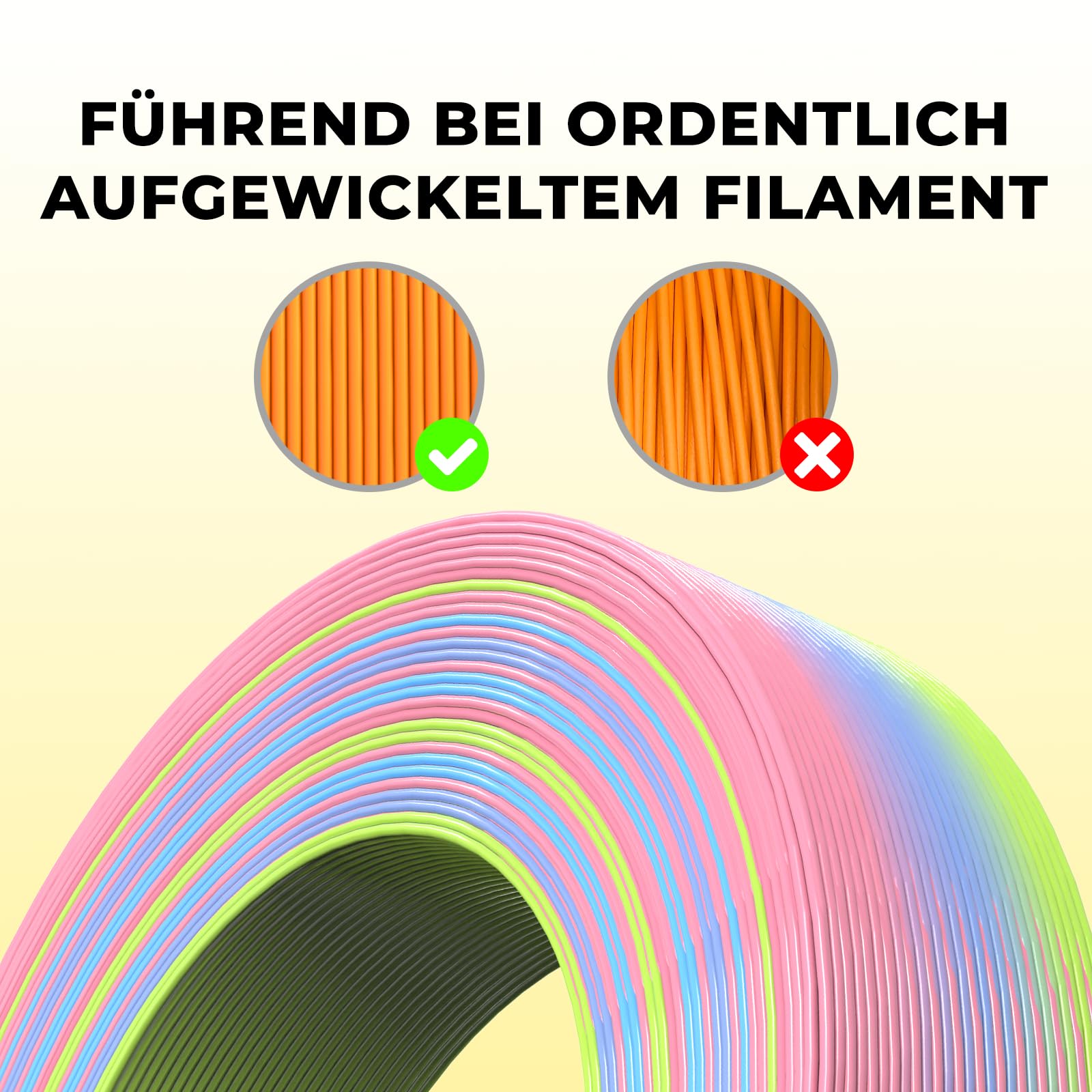 Filamento PLA AOSEED de 1,75 mm, filamento PLA modificado para impresora 3D, precisión dimensional de +/- 0,03 mm, bobina de 1 kg (2,2 libras), filamento de impresión 3D para impresora 3D (negro).