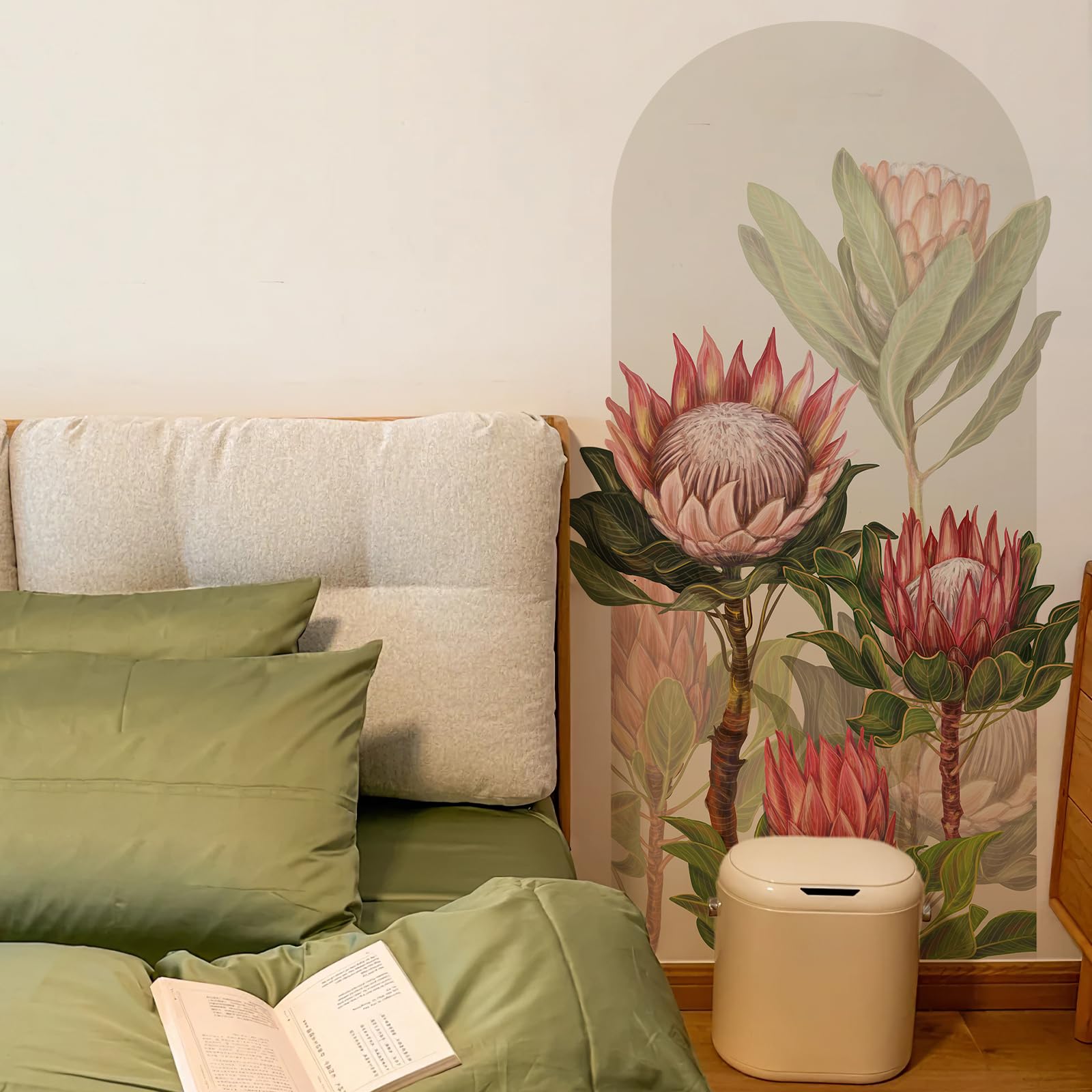 Arch Wall Decals Peel and Stick Vintage Floral Wall Sticker 58.6