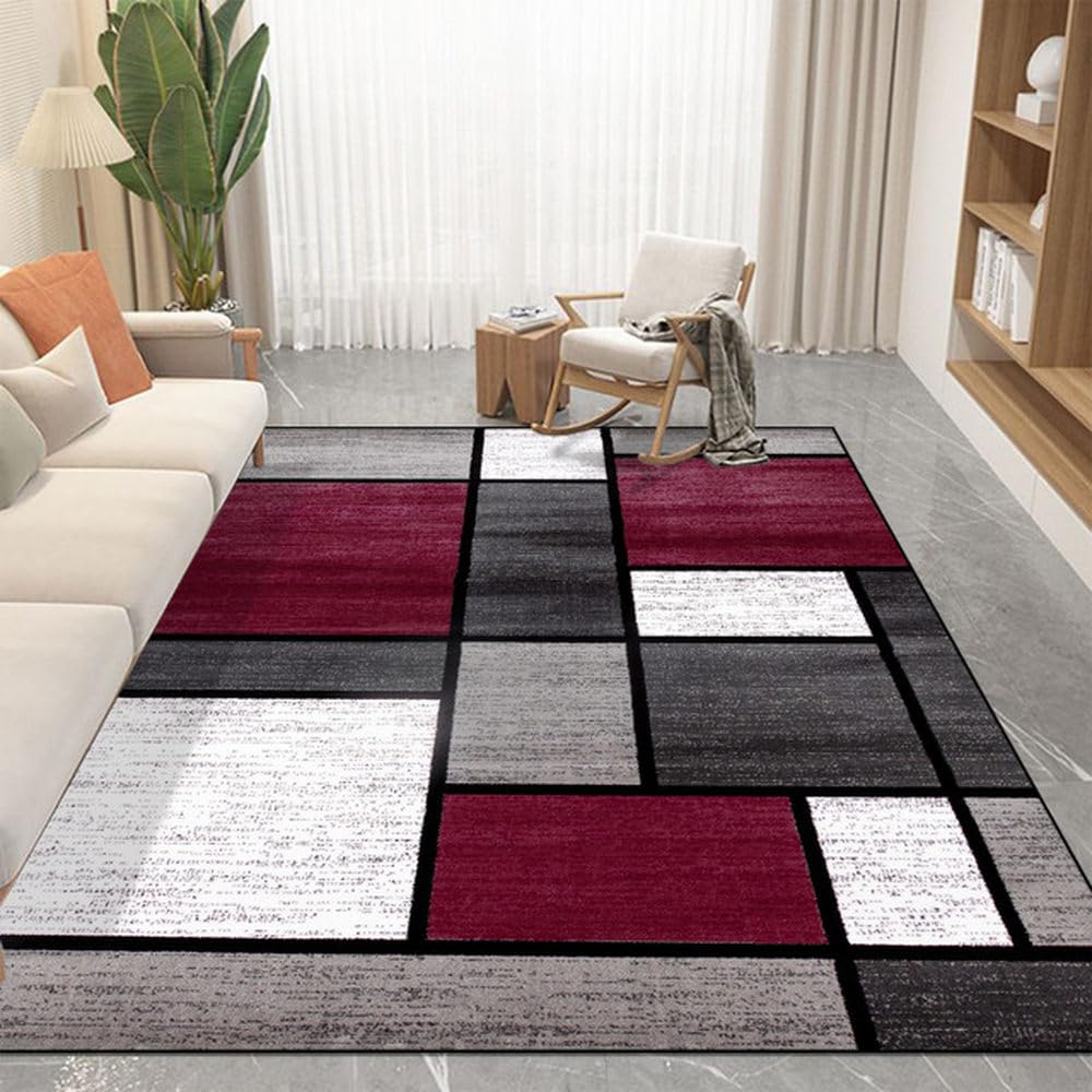 Tapis de sol géométrique doux salon flanelle tapis de chevet chambre 100x200
