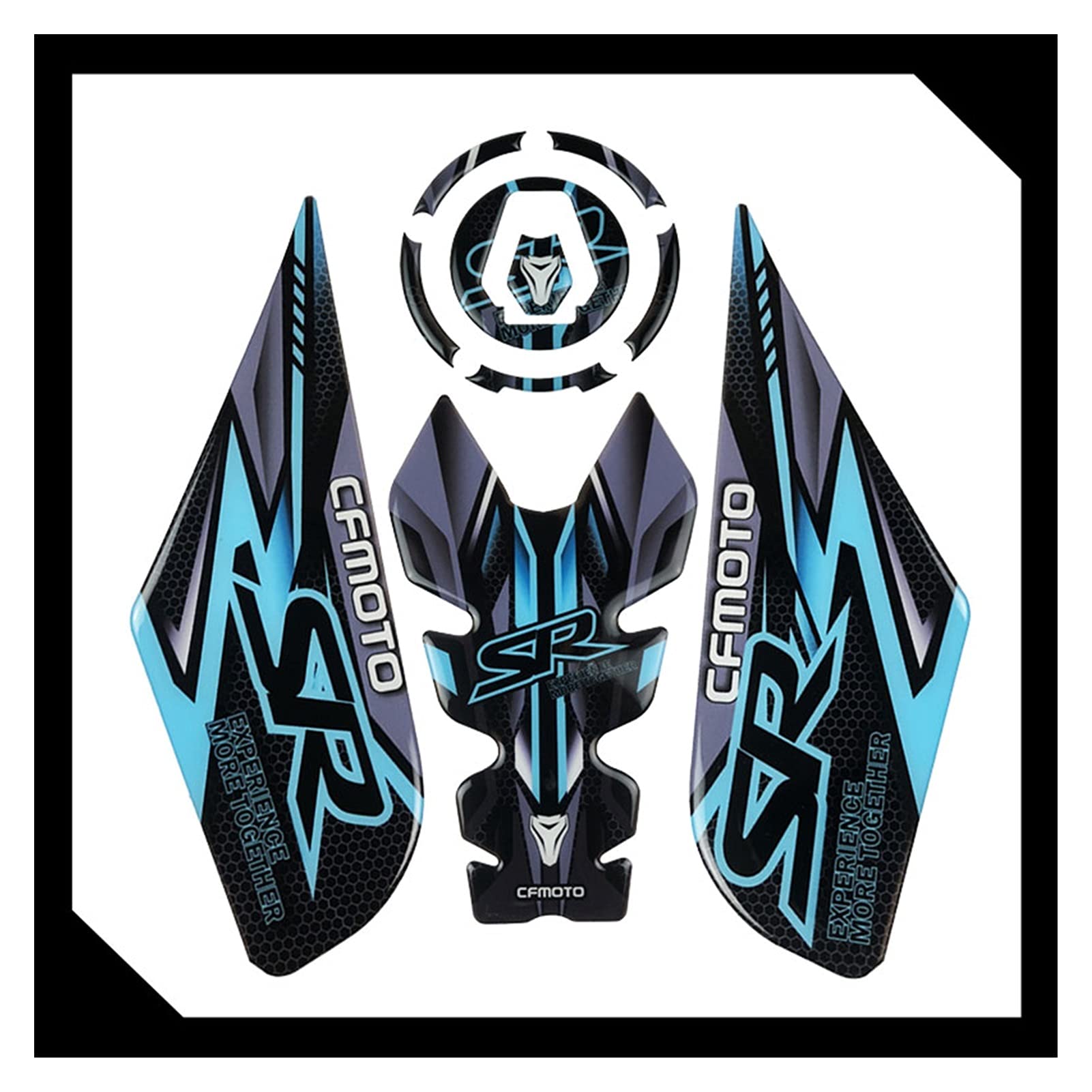 Motorcycle Tank Protector for GTR CFMOTO 250SR 300SR 3D Motorbike Protector Sticker Decals(1)