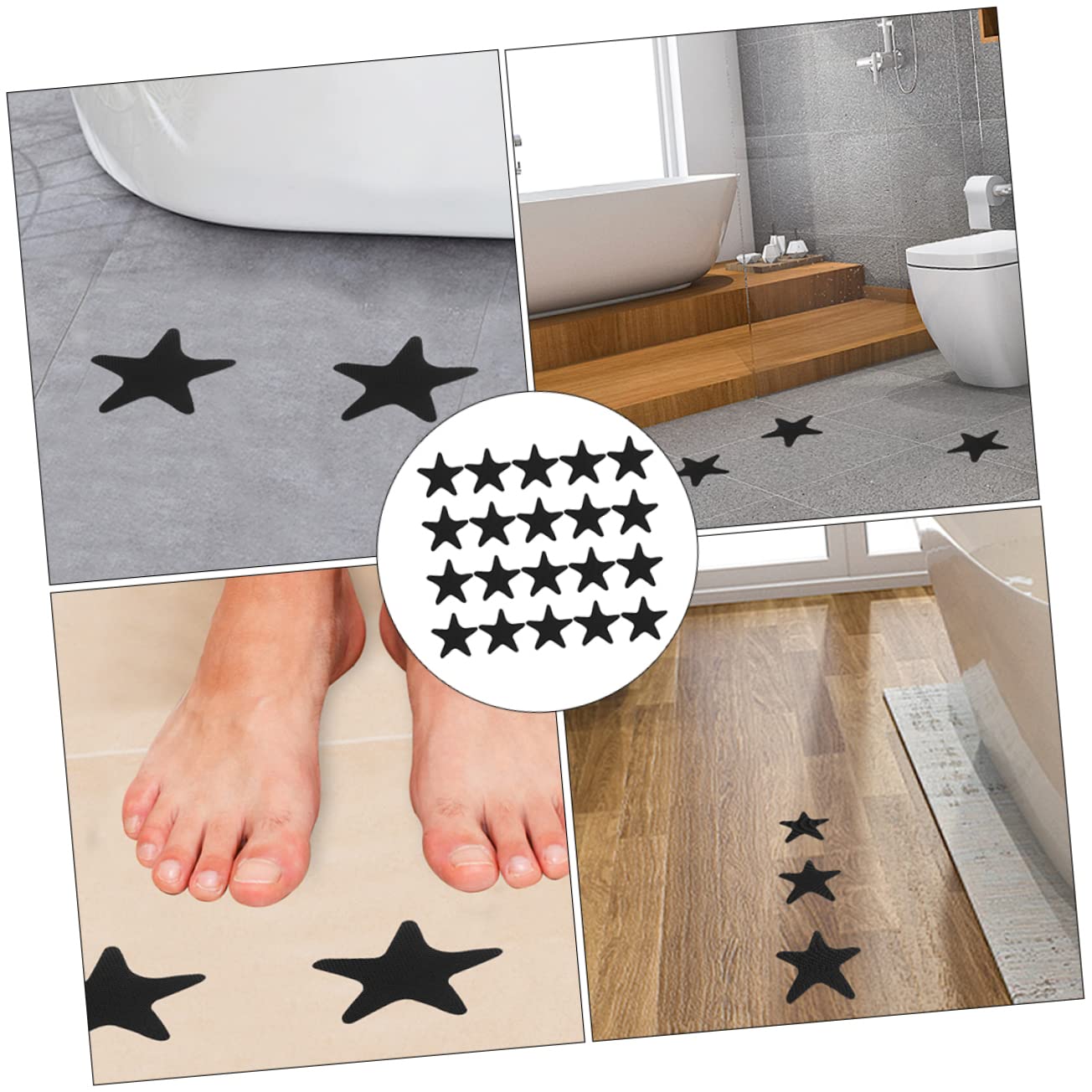 Cabilock 3 Sets – Aufkleber für Badezimmer Badewanne Zimmeraufkleber Bodenaufkleber Treppenaufkleber Einfach Anzubringen 40 Stück X 3