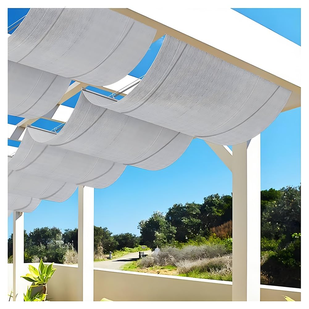 Pare-soleil pour pergola haut de gamme, auvent ondulé pour terrasse