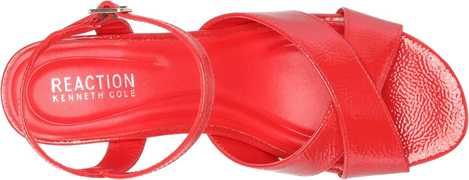 Kenneth Cole REACTION レディース Reeva プラットフォーム, レッドパテント, 7
