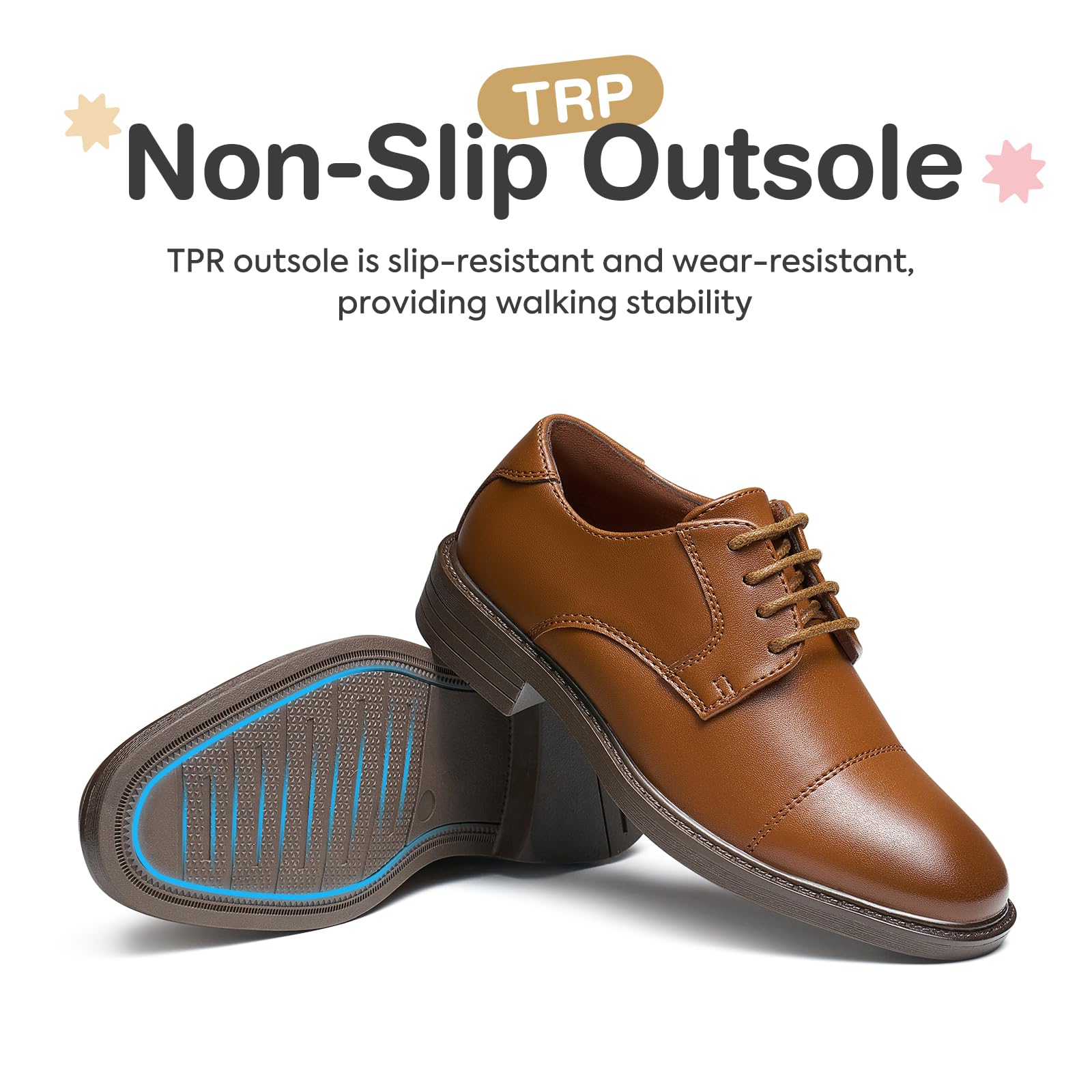 GINNI Zapatillas de Vestir Niños Zapatos de Cordones Oxfords Clásico Formales Derby para Boda Lglesia Escuela