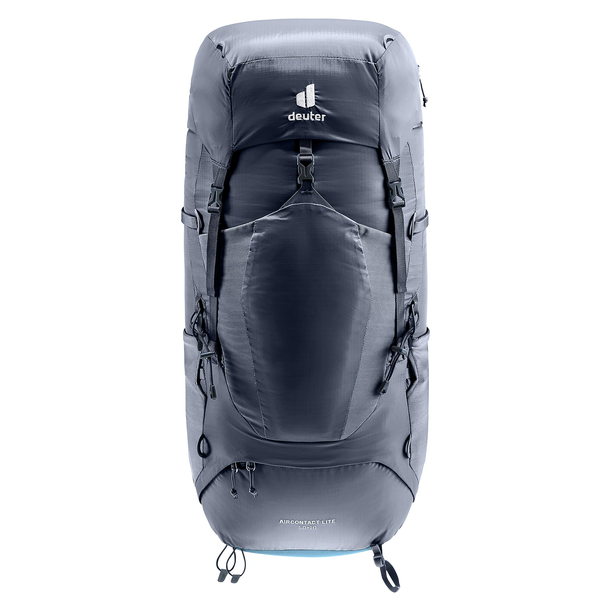 Deuter Mężczyźni Aircontact Lite Plecak Trekkingowy, Czarny/Morski, 50+10 l