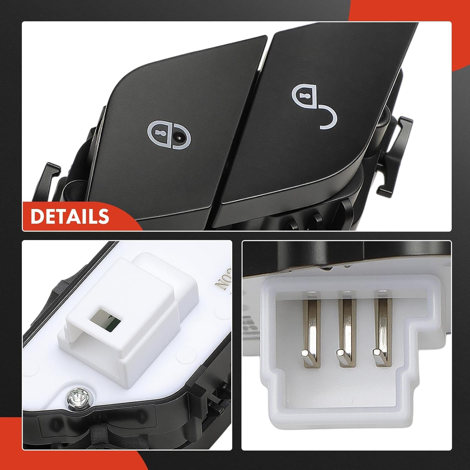 A-Premium Front Right Passenger Power Door Lock Switch Compatible with Mercedes-Benz C300 2015-2024, C350e, C400, C43 C450 C63 AMG, GLC300, GLC350e, GLC43 GLC63 GLC63 AMG S, Metris