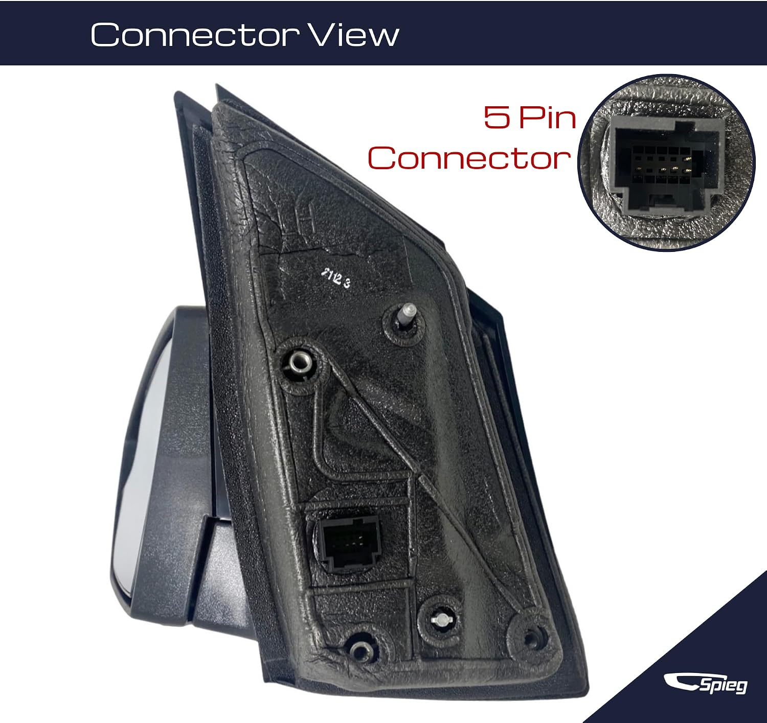 Spieg Driver Side Mirror for 2013-2016 Ford Escape SE Power Adjustment Heated Manual Folding Turn Spotter Glass Signal Light Black 5 Pins Left FO1320436