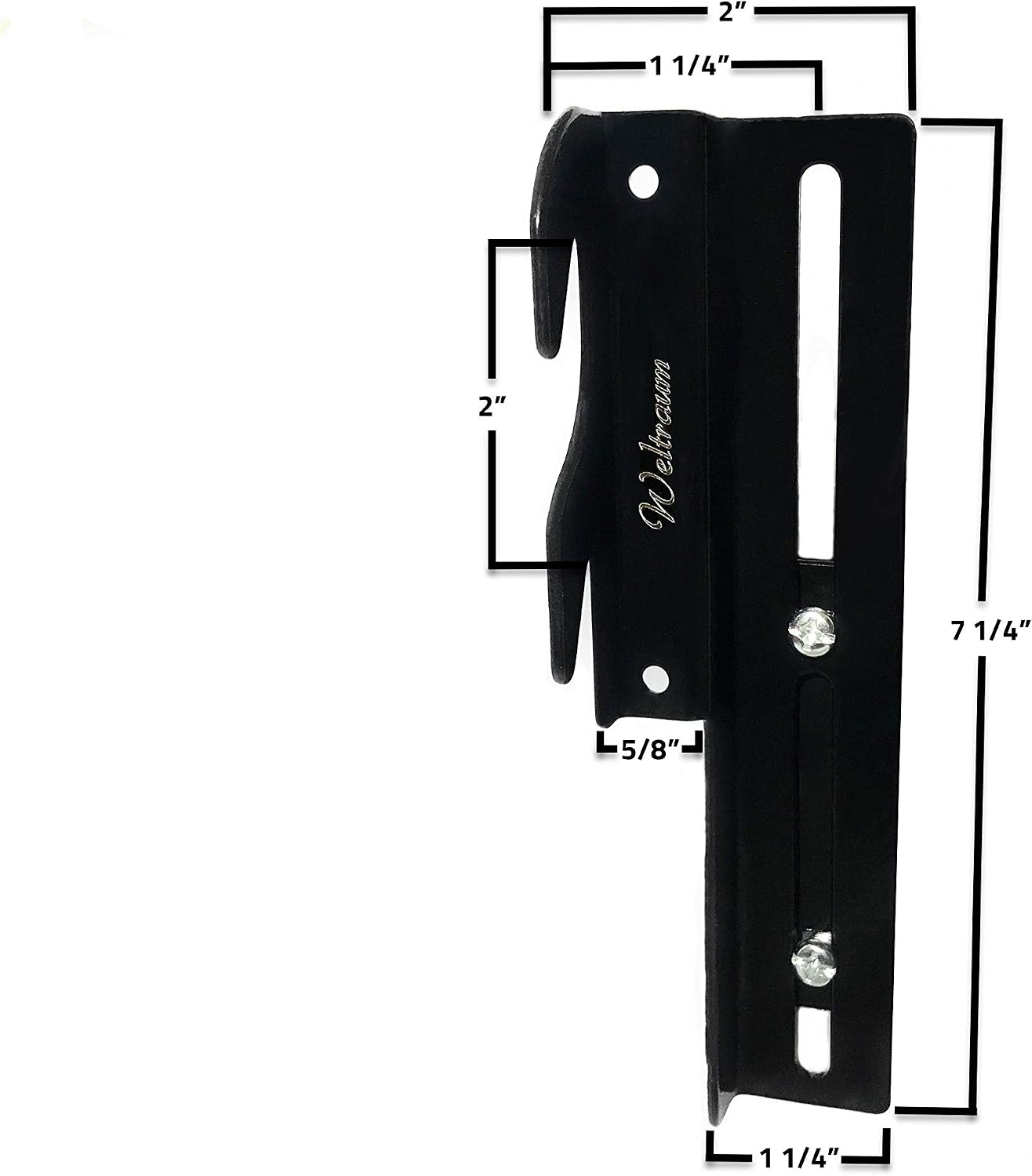 #711 Bolt-On to Hook-On Conversion Bed Frame Brackets, Bed Rail Headboard Bracket, Bed Hook Adapter Kit, (2 Pack, 0.08" Steel)