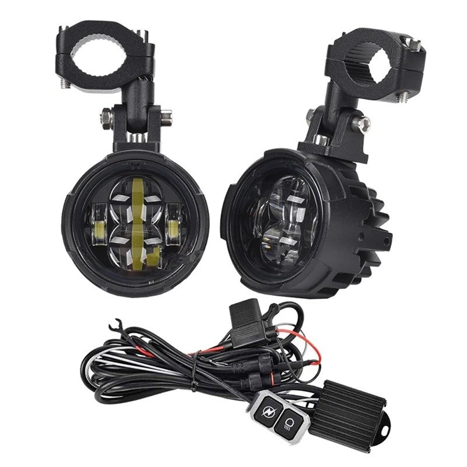 Motocicleta redondo Faros Antiniebla Auxiliares LED De Dos Colores Para CRF1100L