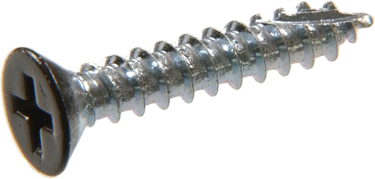 The Hillman Group 45403 Tornillo Phillips plano para madera de 9 x 2 pulgadas, negro, paquete de 15