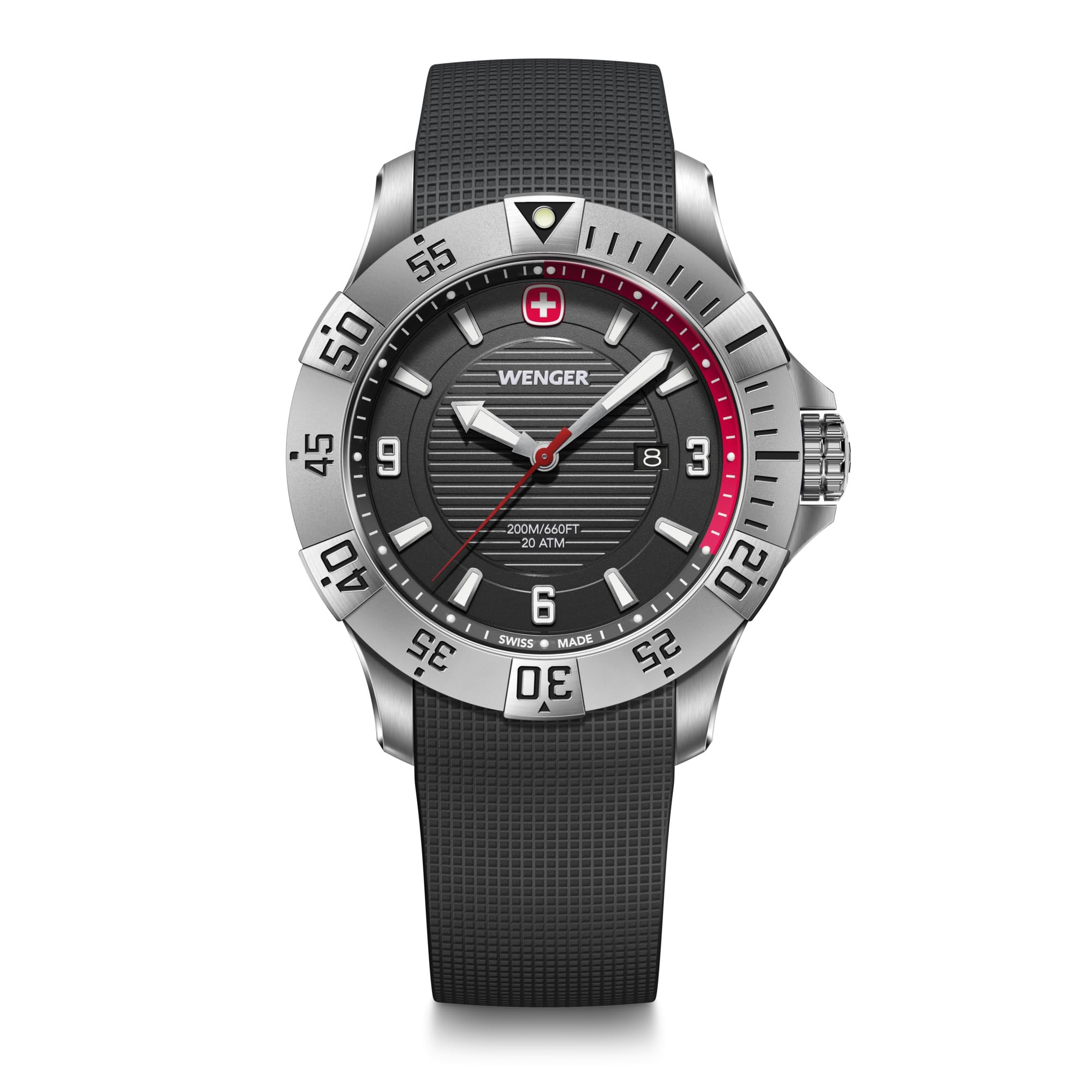 WENGER Herren Armbanduhr Seaforce, Ø 43 mm, Swiss Made, Analog Quarz, Wasserdicht bis 200 m