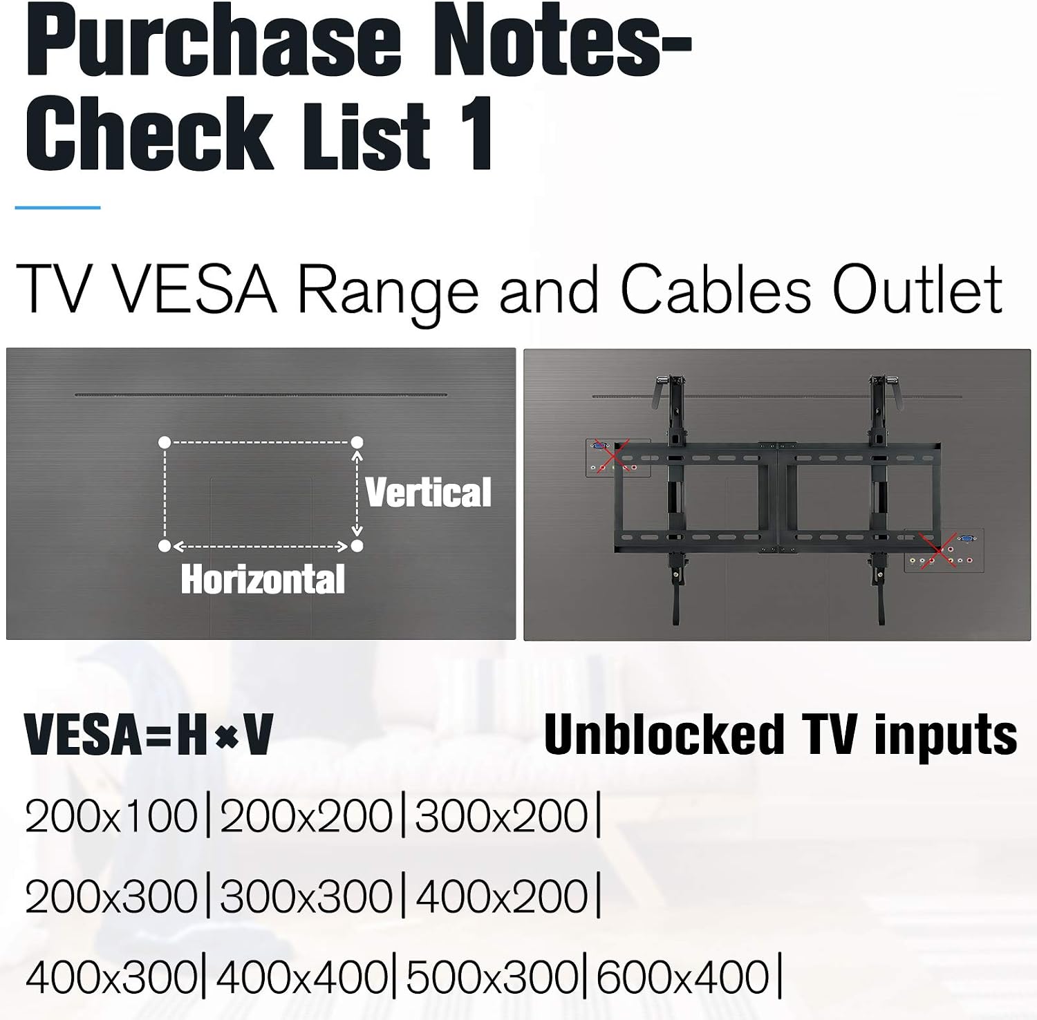 Mounting Dream Tilt TV Wall Mount TV Bracket for Most of 42-70 Inches TV, TV Mount Tilt up to 20 Degrees with VESA 200x100 to 600x400mm and Loading 132 lbs, Fits 16", 18", 24" Studs MD2165-LK