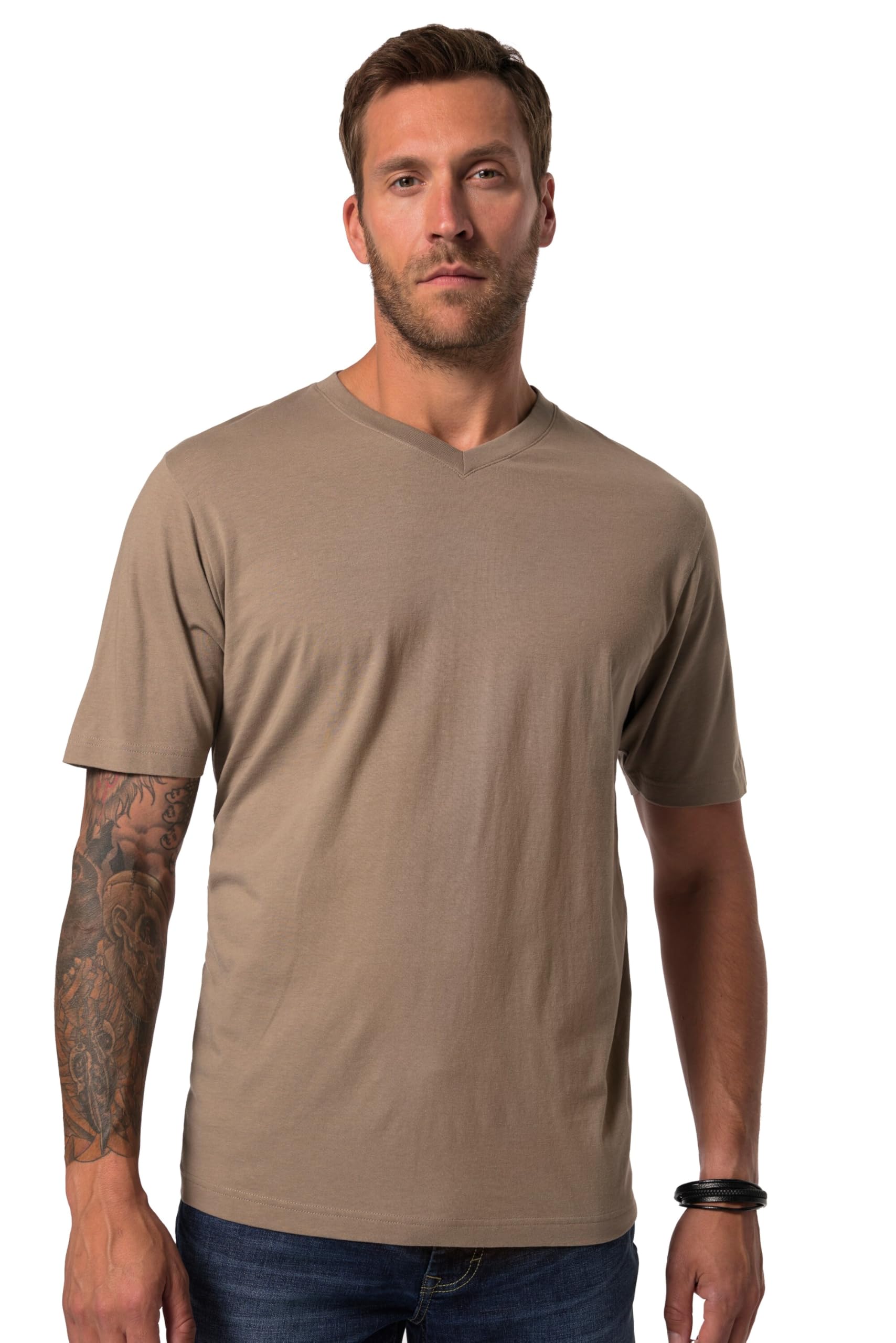 JP 1880 Herren große Größen Übergrößen Menswear L-8XL T-Shirt, Basic, V-Ausschnitt 702415