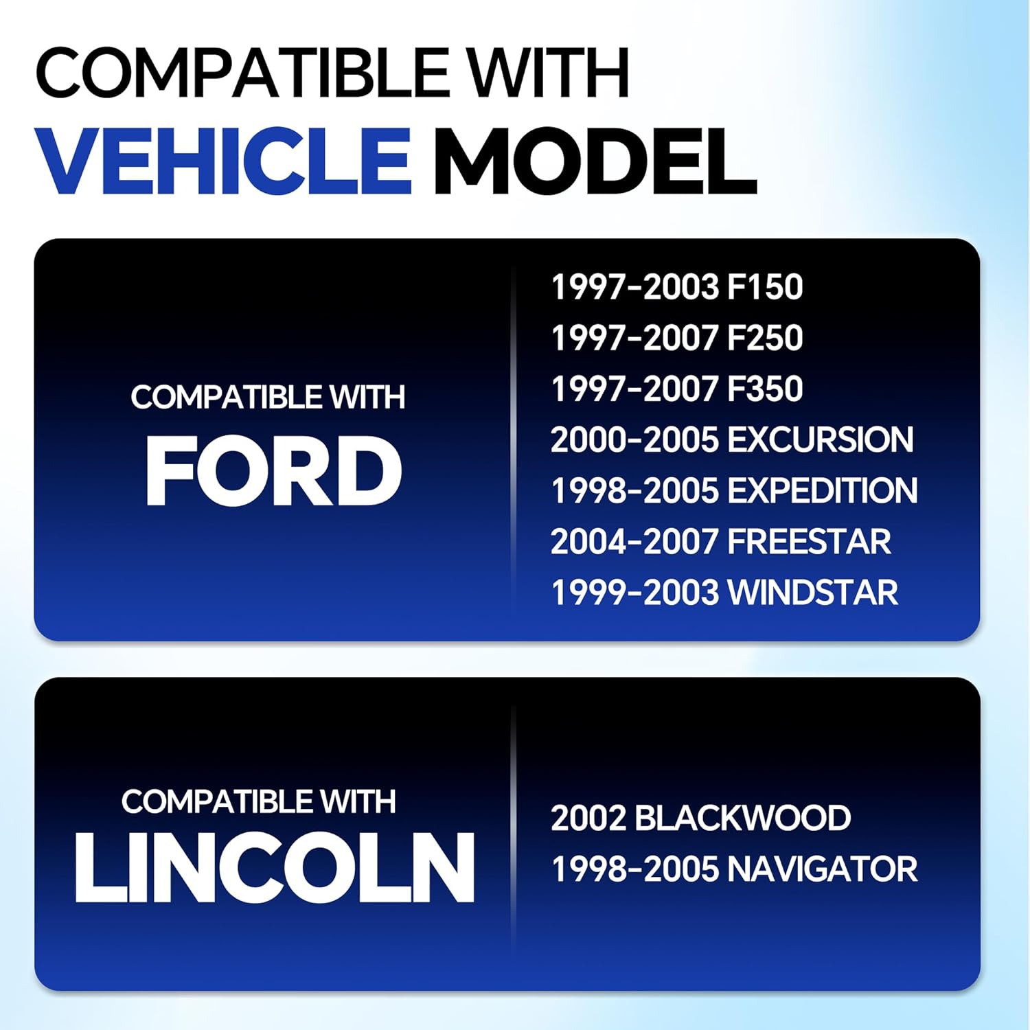 Ignition Switch Lock Cylinder & 2 Pcs Door Lock Cylinder w/ 2 Keys Compatible with F150/F250/F350/Excursion/Expedition/Freestar/Windstar/Blackwood/Navigator Replace LC6177 DL5885 597638