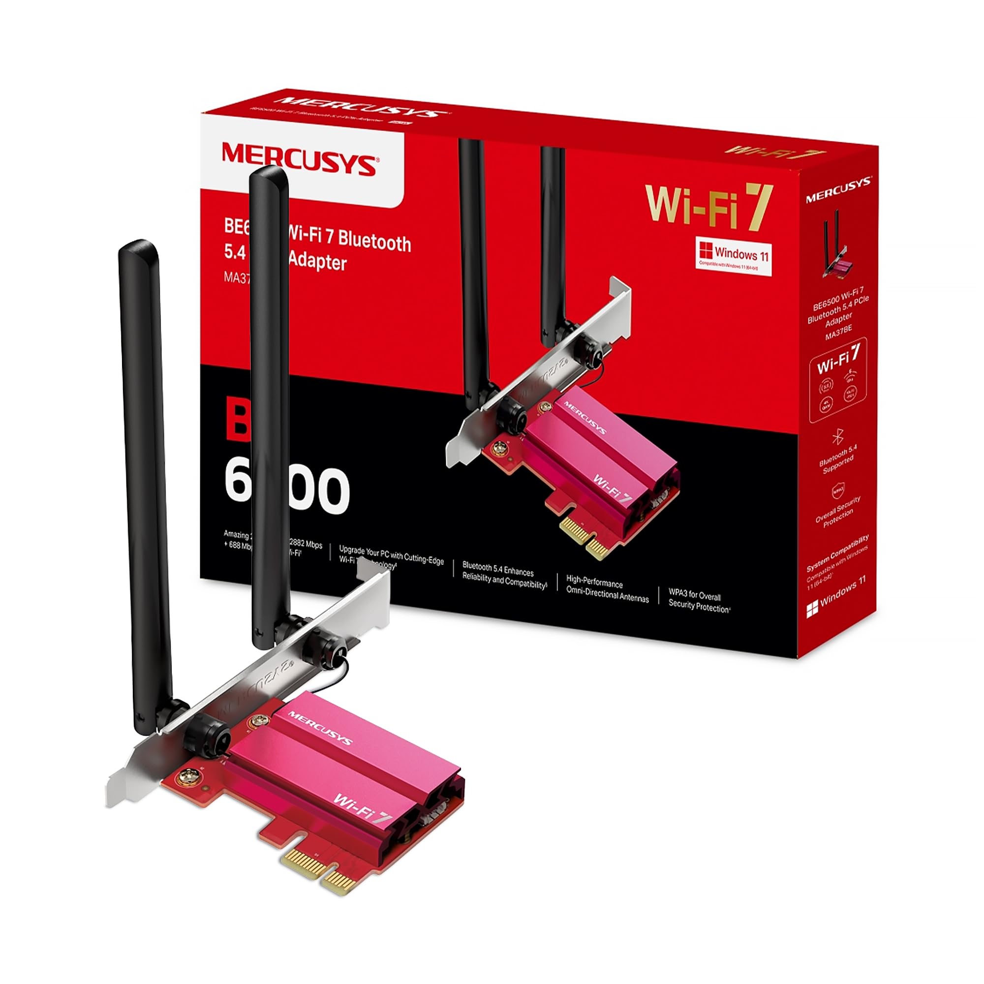 Mercusys MA37BE BE6500 WiFi 7 WiFi Card PCIe WiFi Card