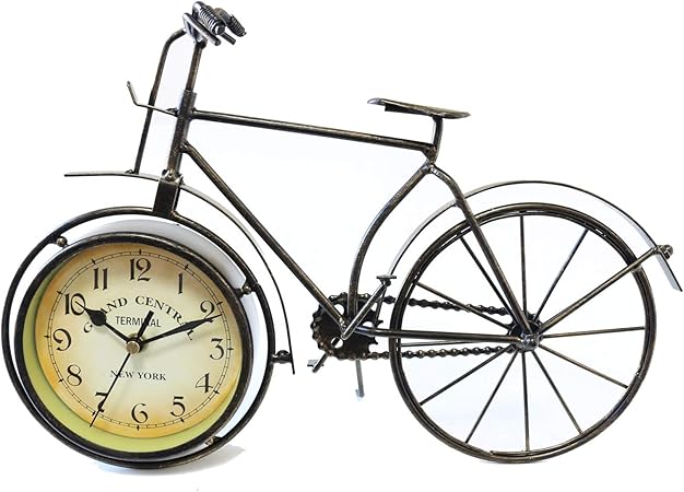 Amazon Co Jp Hth レトロなクラシック自転車 置時計 センタースタンド付き ホーム キッチン