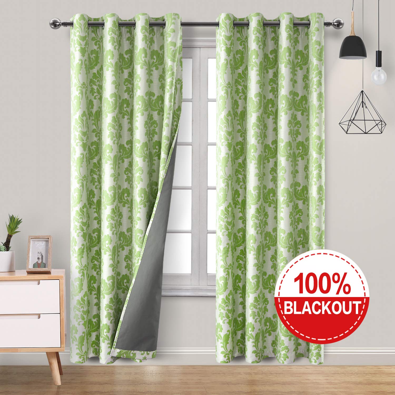 Green Damask Curtains Curtains & Drapes 2023