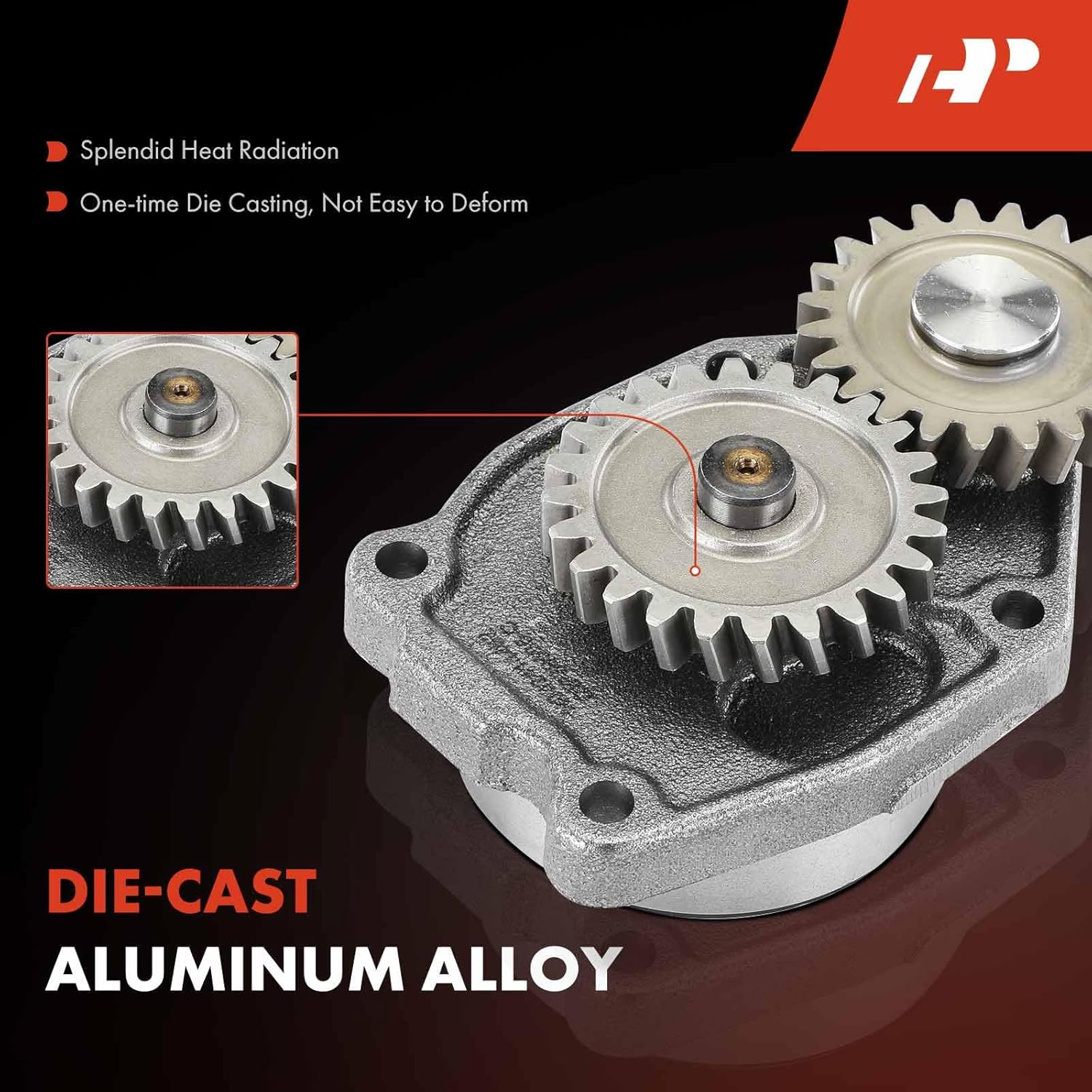 A-Premium Engine Oil Pump - Compatible with Cummins Engine 4BT 3.9L 5.9L: CM556, CM558, CM850, CM2150, CM2180, CM2220, CM2350, CM2880, Replace# BG3T6600AA, BF5T6600A