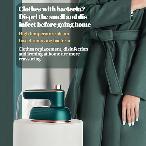 Miniatura 6 de Mini máquina de planchado  Máquina de planchado plegable mejorada, plancha de vapor de mano giratoria de 180, vaporizador portátil de ropa de viaje