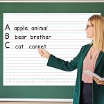 Large Magnetic Dry Erase Lined Paper, Handwriting Paper for Whiteboard, Reusable Lined Dry-Erase Sheets for Classroom, Strong Magnetic for Easy Use on Whiteboards & Metal Surfaces 17″×23″