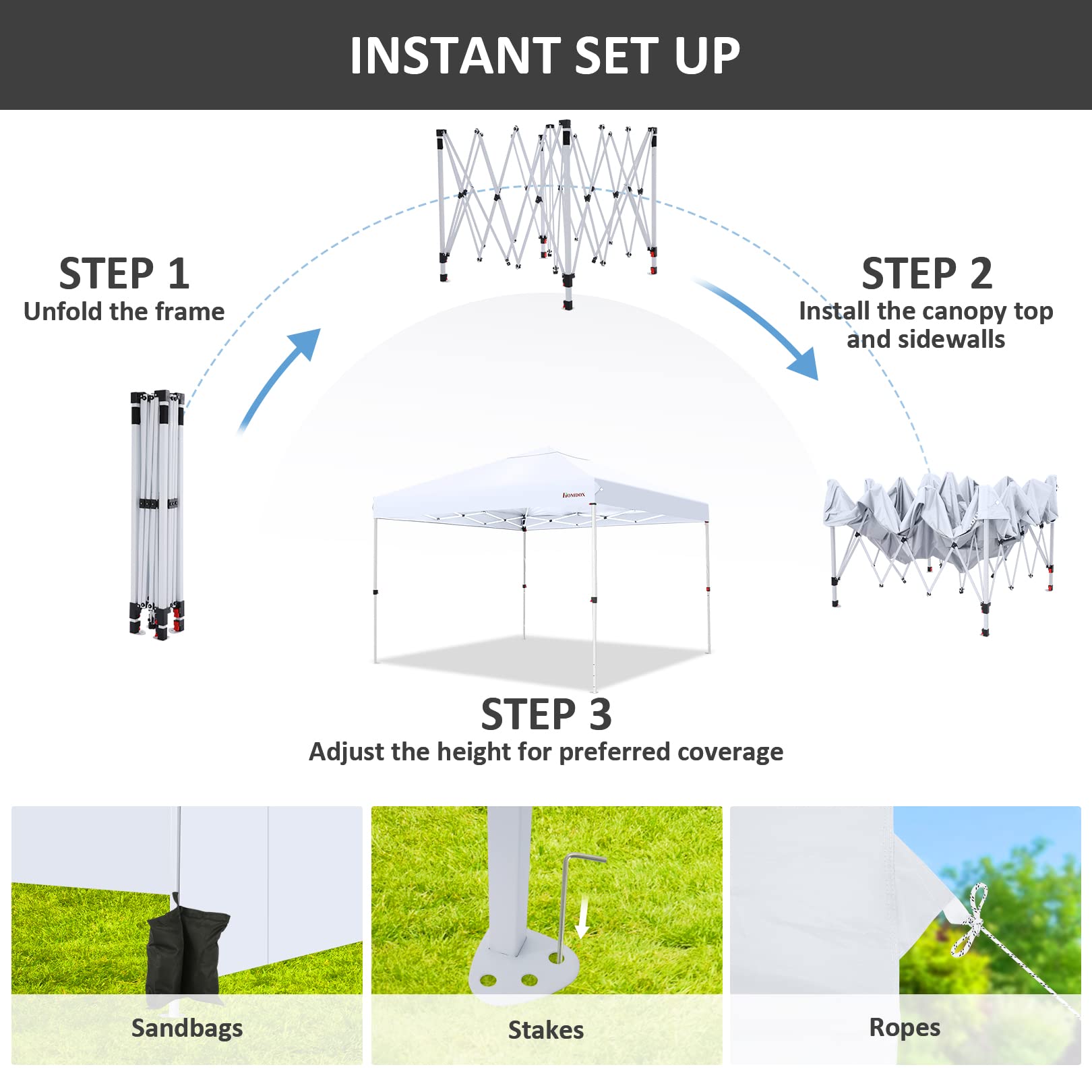Pop-Up-Zelt 3x3 M – Schneller Sonnenschutz Für Outdoor-Abenteuer