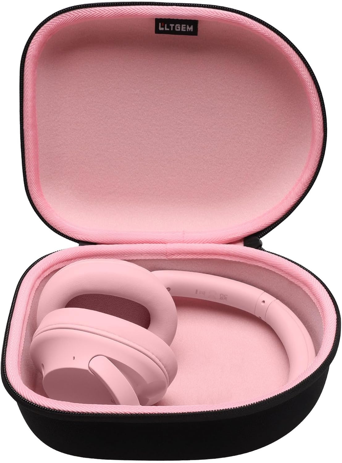 Headphone Headset Case Compatible with JBL, Beats, Sony, Soundcore Anker, Raycon, TOZO, SteelSeries, Logitech, Jabra, Bose, Audio-Technica, Sennheiser Headphones, Black+Pink
