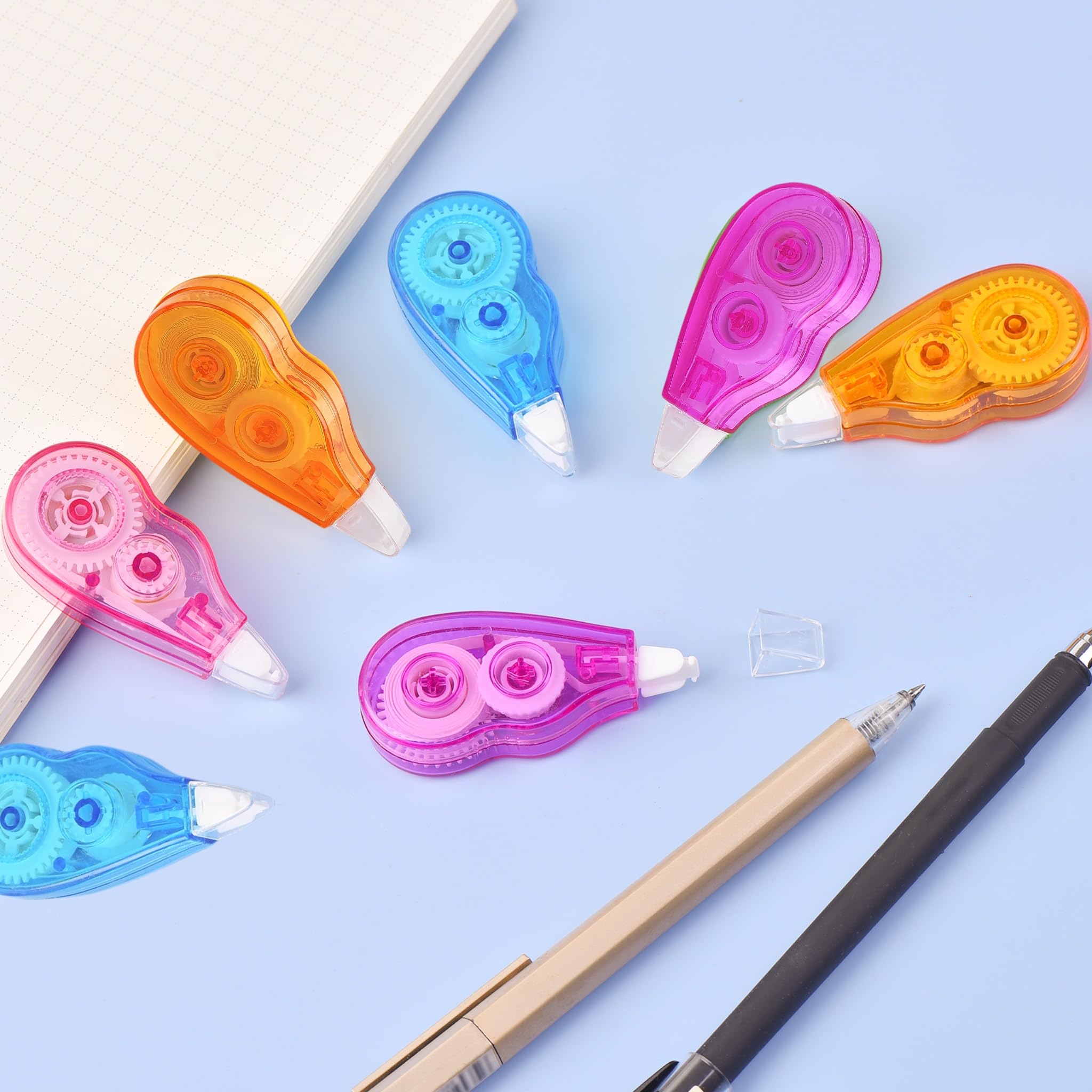 Confezione da 120 correttori a nastro, 4 m, mini nastro di correzione facile da usare, asciugatura istantanea, resistente agli strappi e silenzioso, forniture per scuola e ufficio