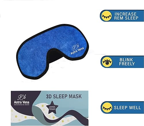 Miniatura 6 de Antifaz para dormir para niños con bloqueo de luz Máscara de ojos contorneada 3D de espuma viscoelástica Cubierta de ojos y máscara de sueño de