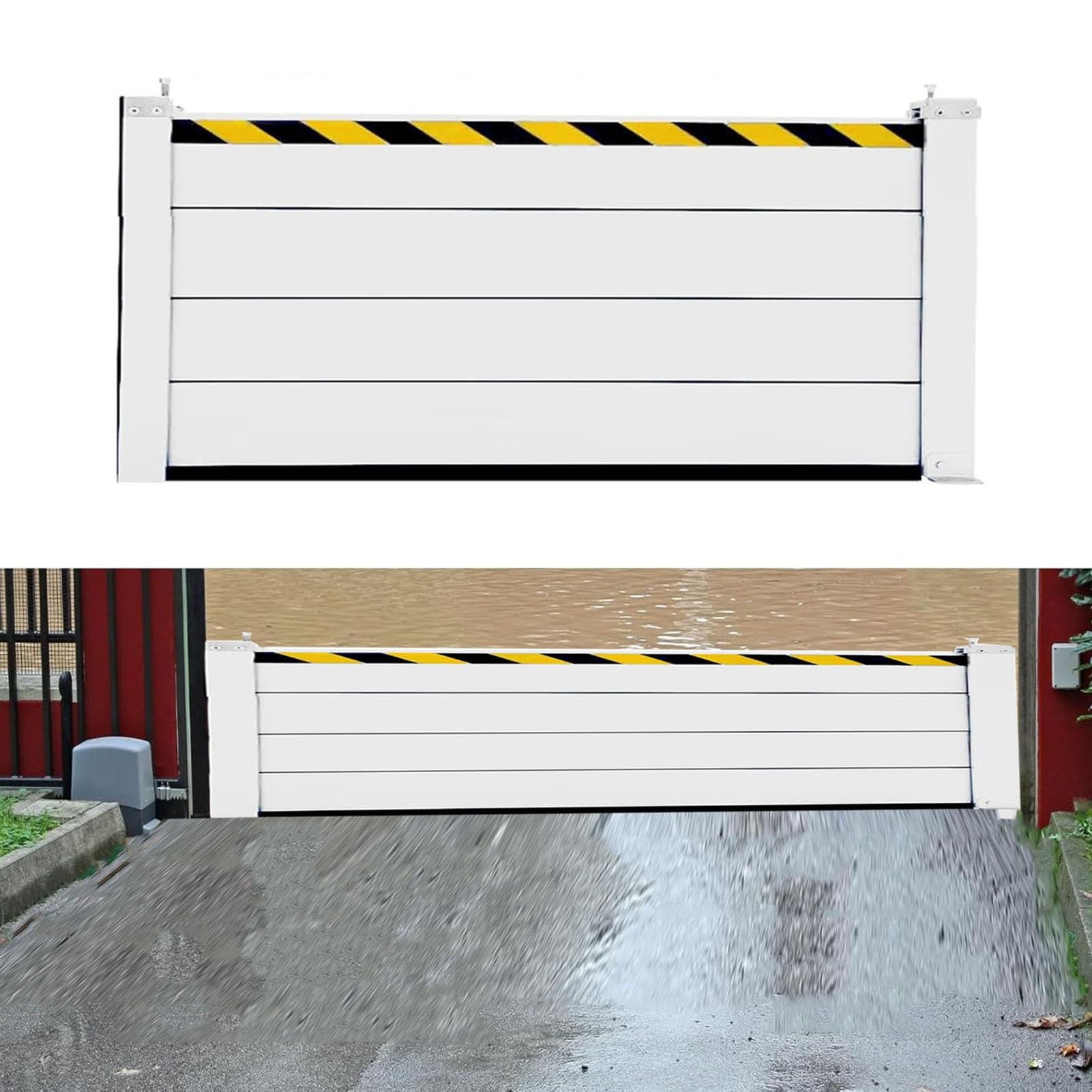 Barrière contre les inondations de maison pour protéger votre entrée lors des fortes pluies