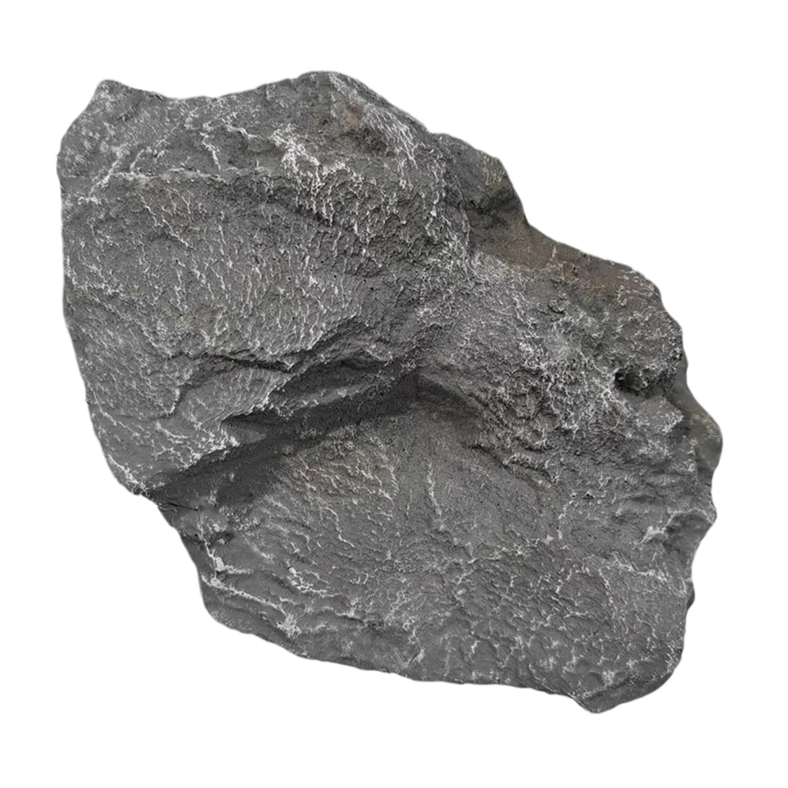 Fenteer Fake Rock Landscape Rock Decorative Realistic Background Props Artificial Faux Stone for Yard Garden Decor Outside Lawn Porch, Style B
